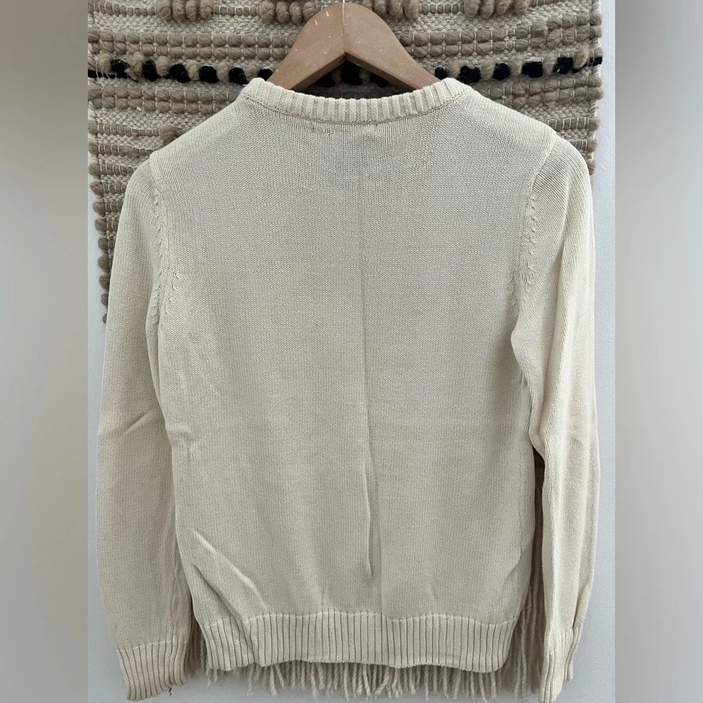 Vintage Rare Green Tag 90S Ralph Lauren Ivory Flag Knitted Sweater - Picture 8 of 15